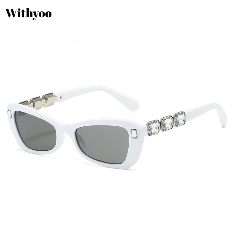 

Withyoo Y2K Women's Square Sunglasses Diamond Accented Designer Fashion UV400 Outdoor Leisure Eyewear
