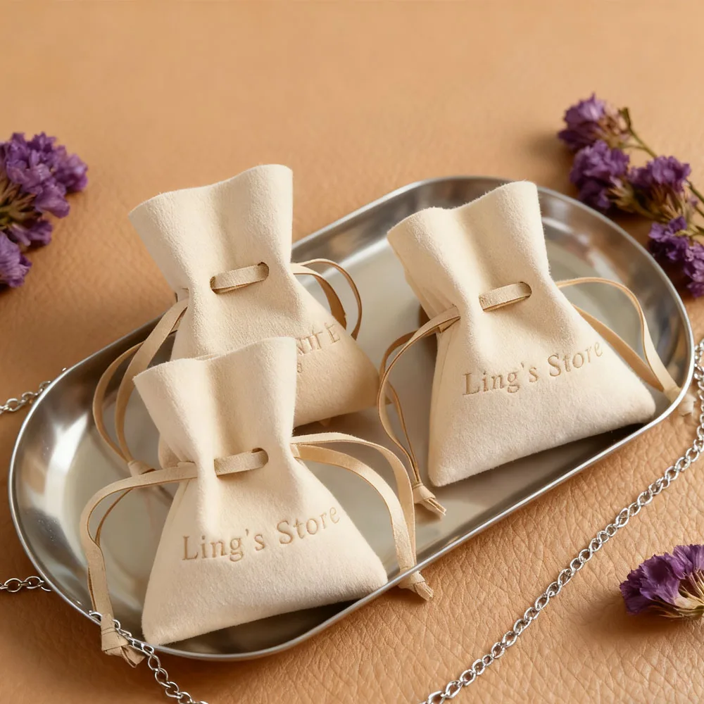 

Microfiber Pouches Gift Mini Bags for Christmas Party Ring Earrings Necklace Suede Velvet Jewelry Packaging Organizer Bag