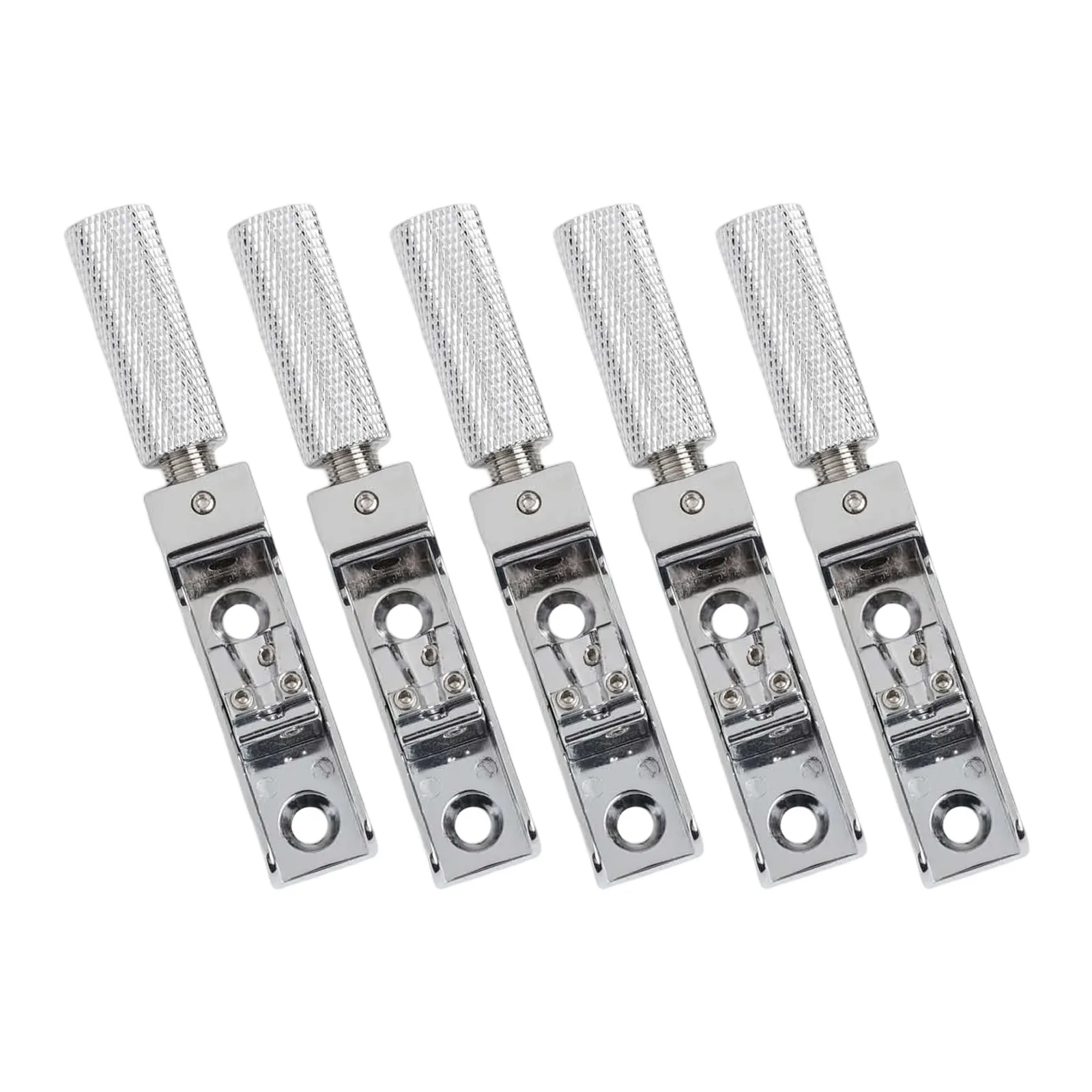 1 Set 4/5/6 String Fixed Bass Headless Bridge Single String Silver Zinc Alloy Bass Tailpiece Guitars Bridge Accessories