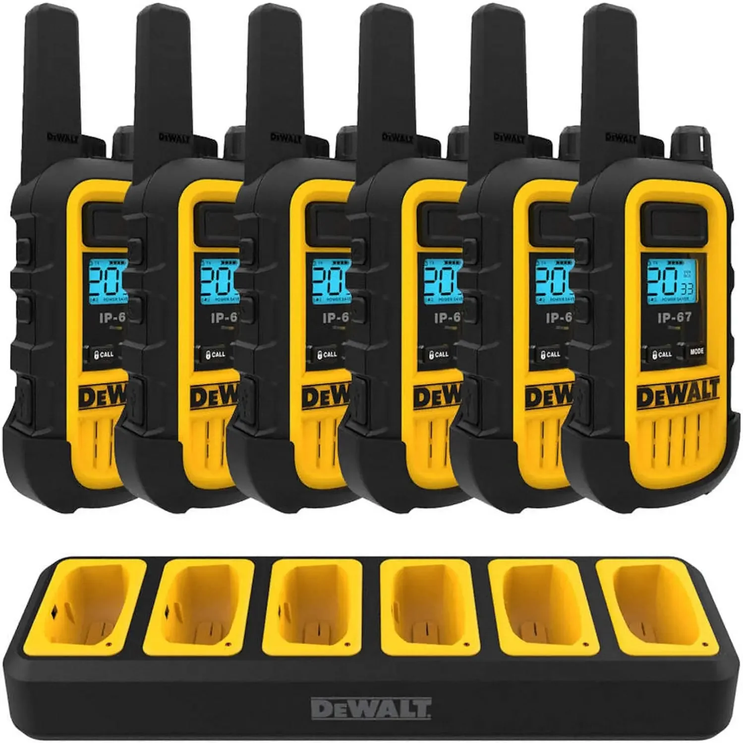 DXFRS300 1 Watt Heavy Duty Walkie Talkies - Waterproof, Shock Resistant, Long Range & Rechargeable Two-Way Radio