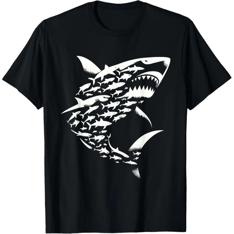 

Shark Lover Marine Biology Animal Science Sharks Gift t shirt Vintage Graphic Tee 100% cotton printed clothes All size Tops