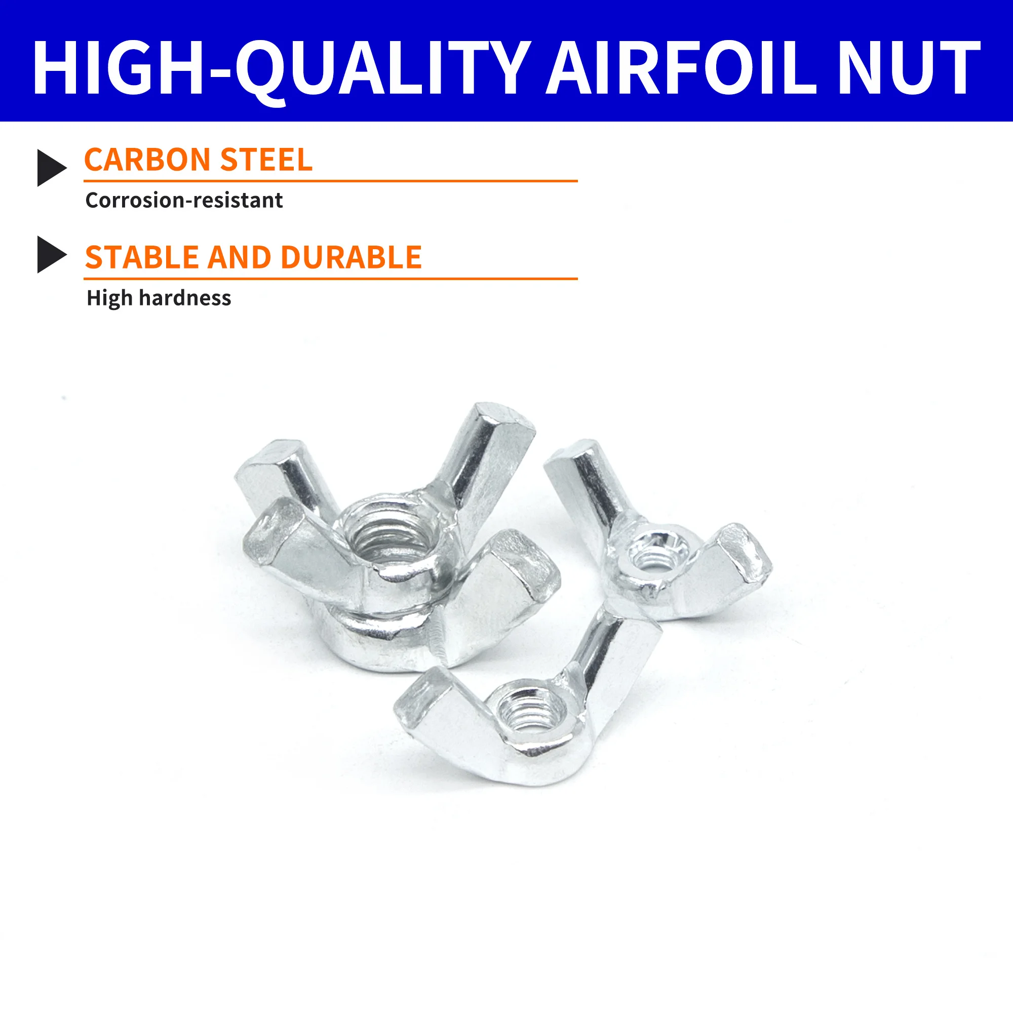 45 buah/kotak mur sayap menyesuaikan jempol kupu-kupu lug nuts pengencang Manual dari mur jempol M3 M4 M5 M6 M8 set Kit