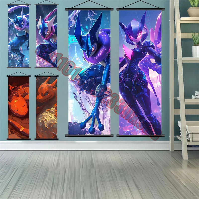

Classic Anime Pokemon Charizard, Mewtwo, Greninja Premium Cool Art Poster Reel Drawings Suitable for Bedroom Wall Decor Gifts