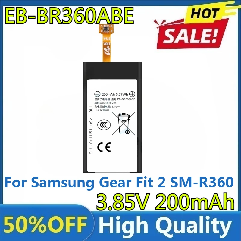 

New High Quality Replaceable EB-BR360ABE Battery for Samsung Gear Fit 2 SM-R360 SCH-R360 Smart Watch Batteries