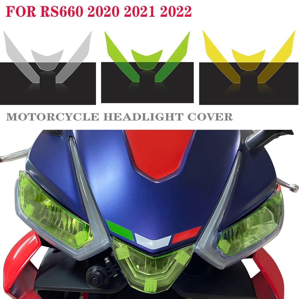 Para Aprilia RS 660 2020-2023 RS600 cubierta de faro delantero protector acrílico accesorios de lente de pantalla Protector de faro