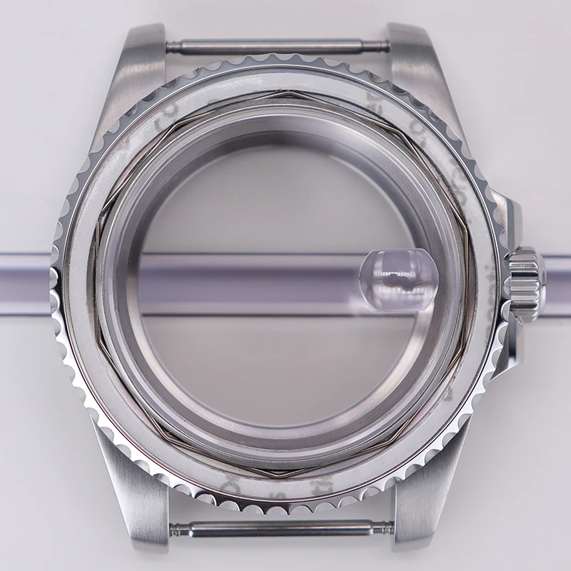 

Unidirectional Rotation Bezel Case 40mm For NH35 NH36 NH38/Eta2824/Miyota8215 Movt Silver Watch Case Sapphire Glas gmt sub parts