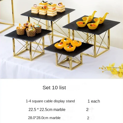 4-6PCS Arrival Dessert Table Decoration Metal Stand For Bread Food Drinks Buffet Banquet Wedding Birthday Party Cupcake Holder