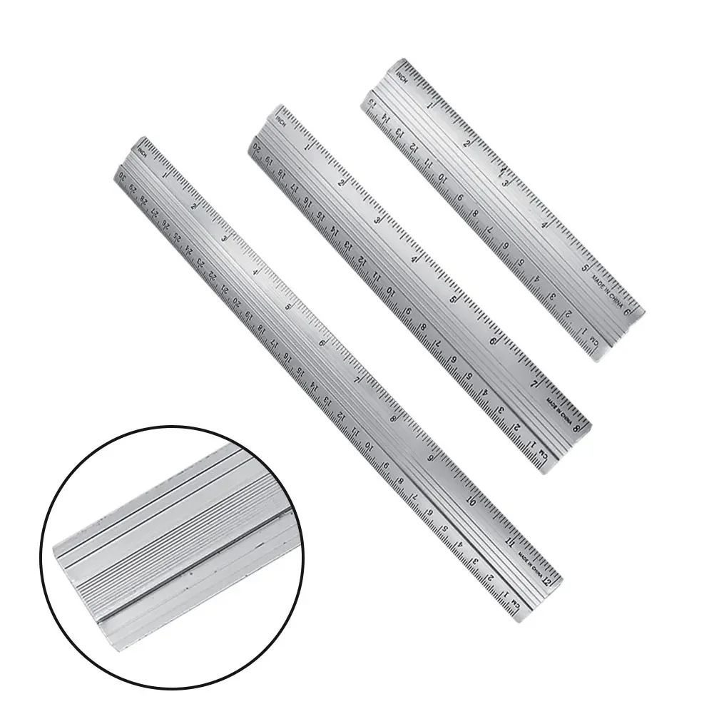 15/20/30cm Aluminum Square Ruler Right Angle Woodworking Measuring Tool Angle Square Carpenter Ruler Protective Scale