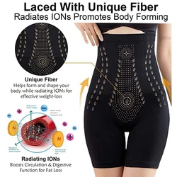 Ionstech ropa moldeadora de fibra única para mujer, pantalones cortos adelgazantes de cintura alta, levantamiento de glúteos posparto, bragas planas para el vientre