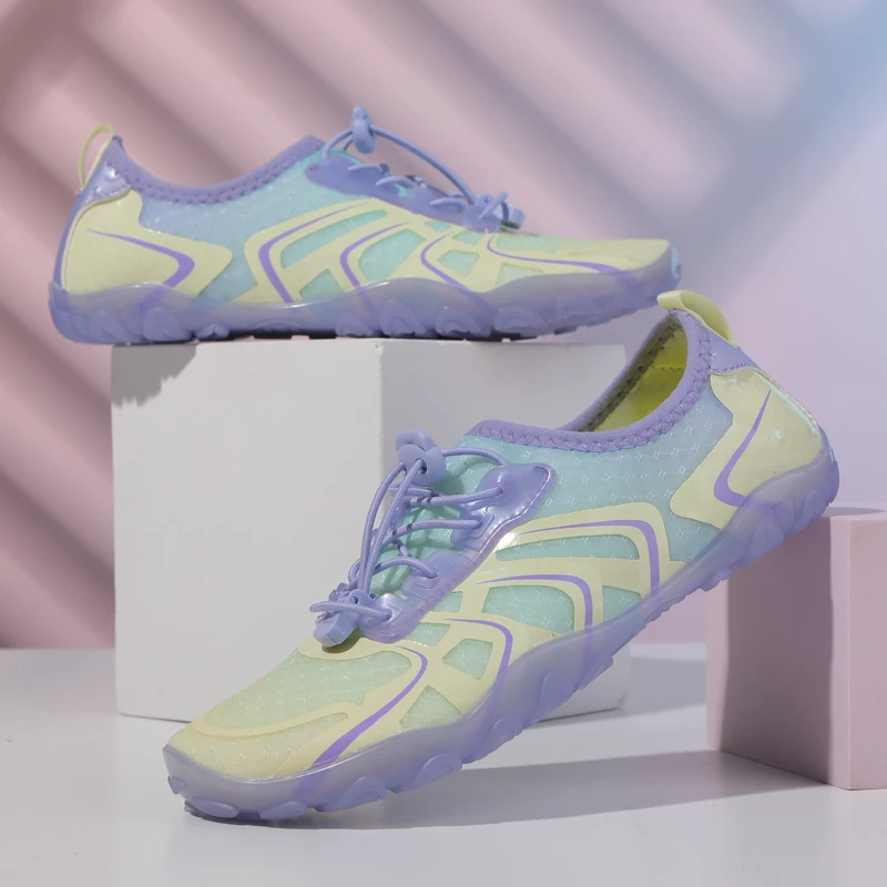 Zapatos de seguimiento de río para hombre, sandalias antideslizantes de cinco dedos para playa descalzas, deportes de respiración, zapatillas de surf acuáticas de secado rápido para río y mar