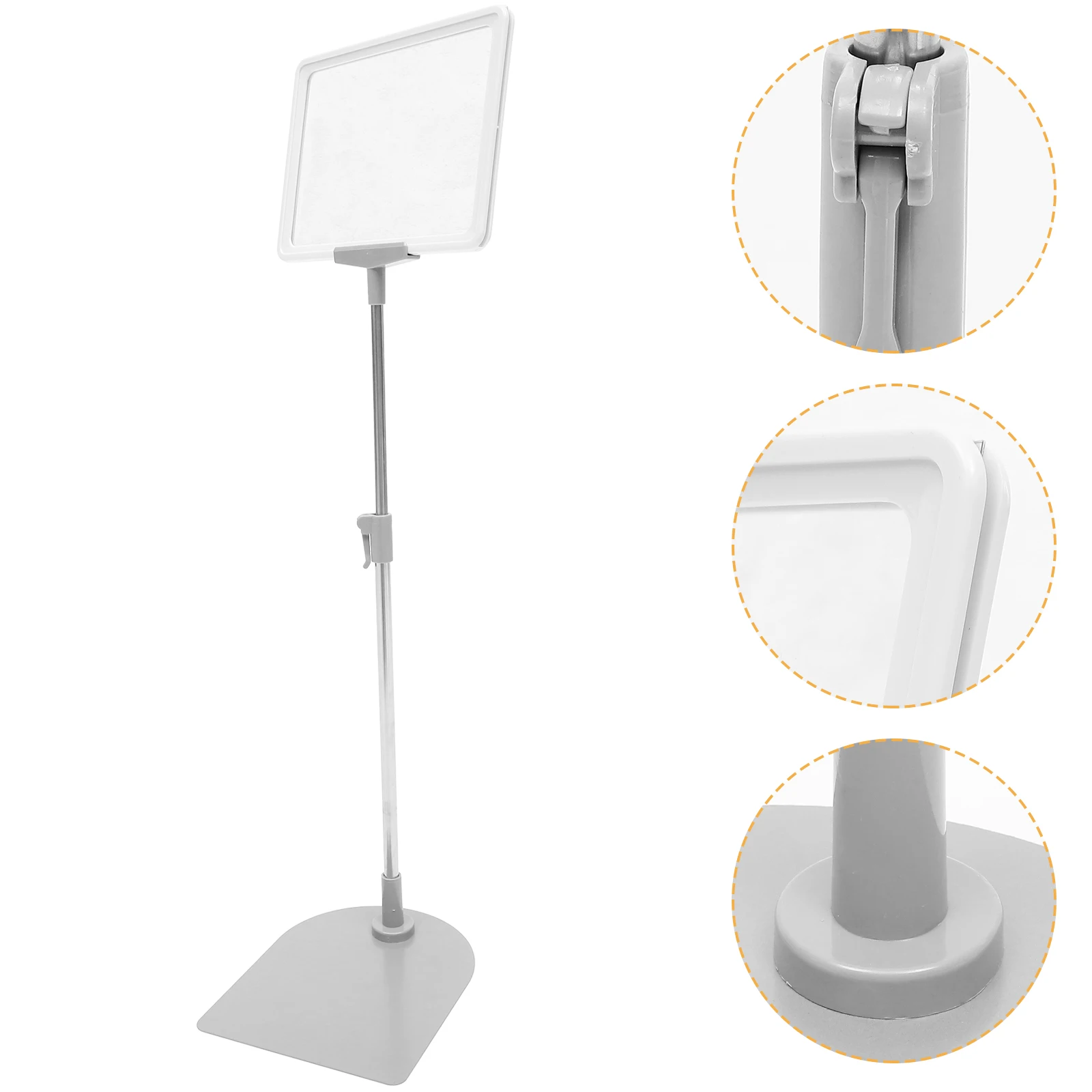 

Price Display Board 1 Set A5 White Frame Silver Telescopic Holder for Fruit Veg Store Supermarket Reusable Lightweight