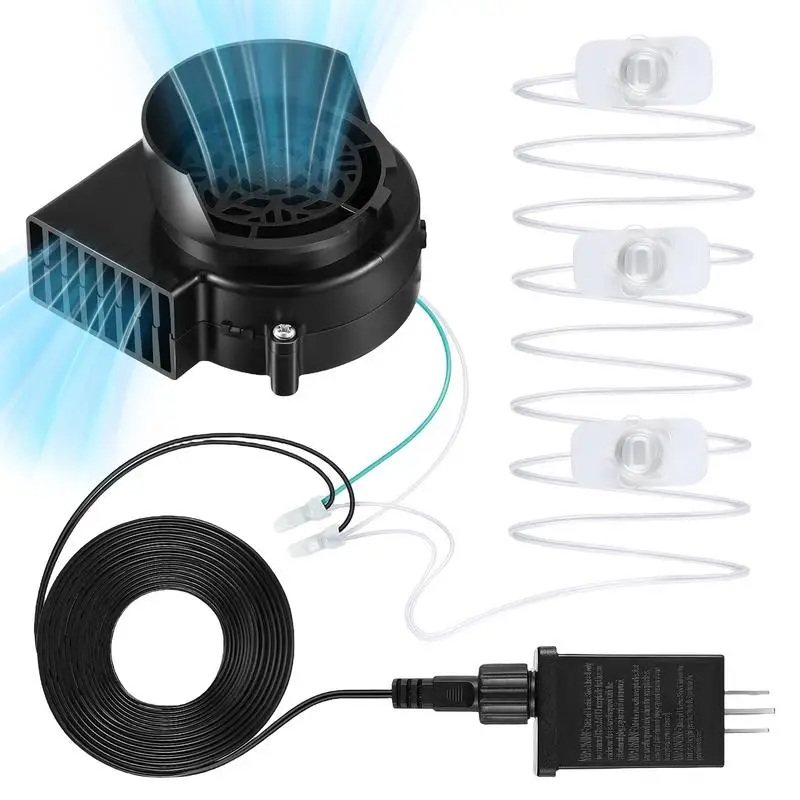 12V Inflatable Air Blower Blowing Fan With LED Light String Replacement Blower Fan for Christmas Garden Yard Inflatable Decor