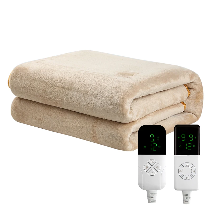 Thermal Soft Sleep Warming Winter Coral Fleece Throw Heated Heating Electric Blanket