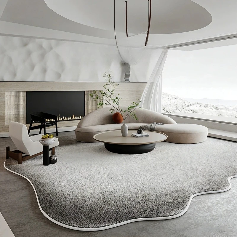 Irregular Shape Bedroom Decor Carpet Large Area Gradient Carpets for Living Room Thickend Plush Lounge Rug Fluffy Soft Floor Mat