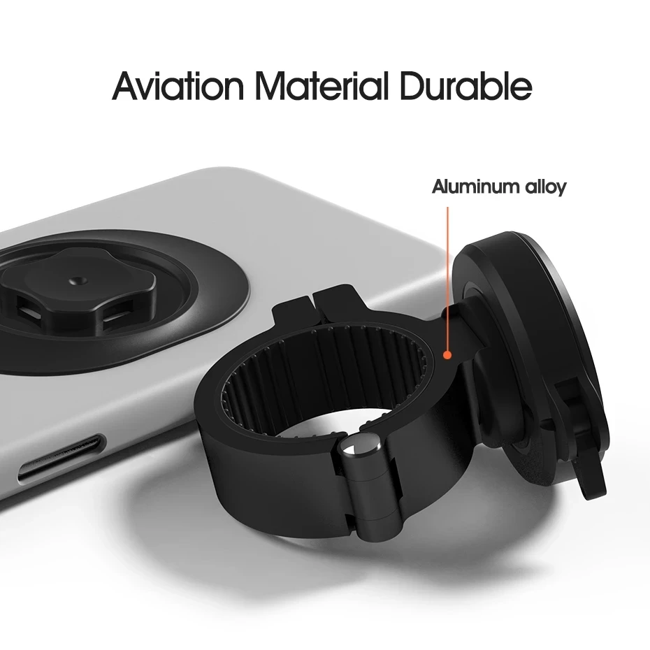 Motorcycle Bike Phone Holder, Universal Phone Mount for iPhone 16 Pro Max/Samsung - Adjustable Aluminum Alloy Handlebar Clip - Image 5