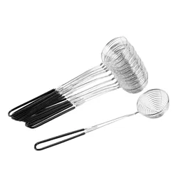 Stainless Steel Colander Sieve,Wire Skimmer Spoon with Handle for Hot Pot Eating Soup Draining and Pearl Food(10 Pieces)