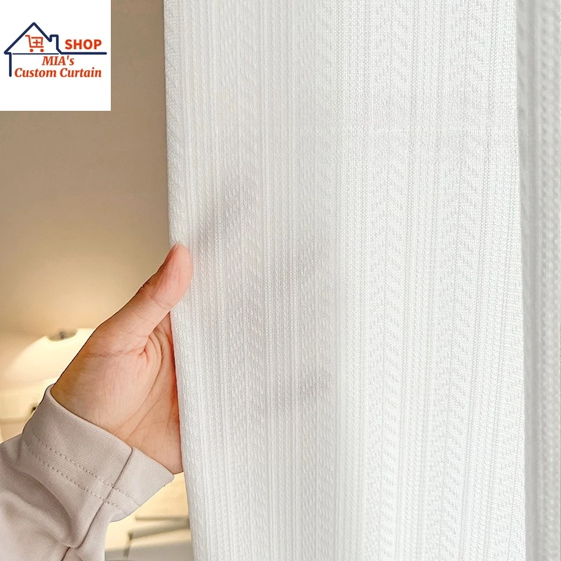 Custom Size Insulated Sunscreen Mirror Veil Tulle Curtains Light-impermeable Modern for Living Dining Room Bedroom Fashion