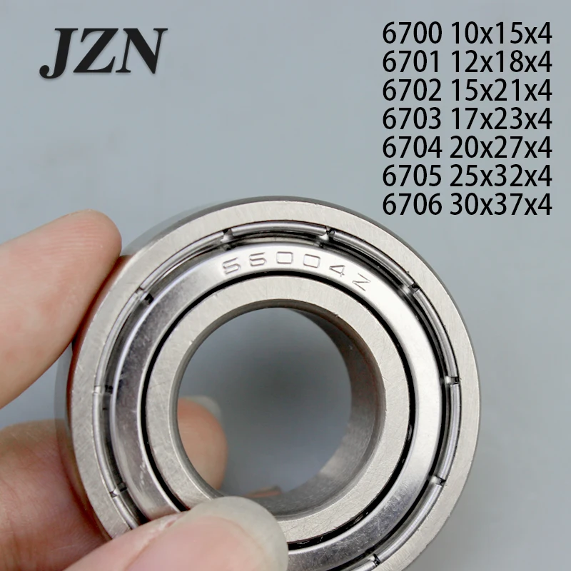 Thin-walled stainless steel bearings 6700 6701 6702 6703 6704 6705 ZZ 6706 2RS ZZ resistant to acids and alkalis