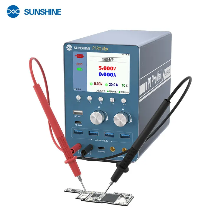 

SUNSHINE P1 Pro Max Intelligent Regulated Power Meter Repair Equipment Voltage Stabilization Short Circuit Fault Detection Tool