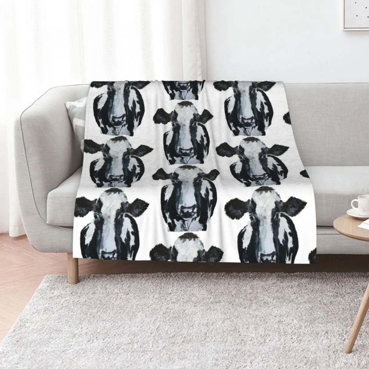 

Holstein Throw Blanket Retros funny gift Custom Decorative Sofa Blankets