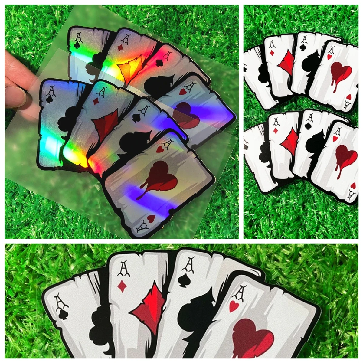 

Laser Poker Motorcycle Stickers Waterproof Motorbike Fuel Tank Helmet Electric Scooter Body Sunscreen Vinyl Decals