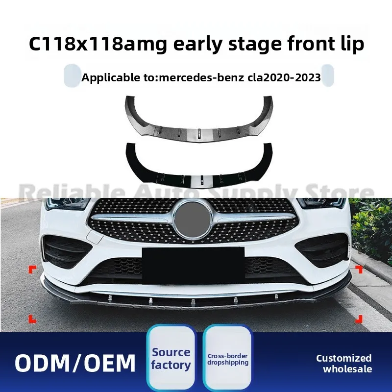 

Front Bumper Lip Spoiler for Mercedes CLA Class C118 X118 2020-23 AMG Upgrade Styling Kit with Aggressive Look and Premium Fit