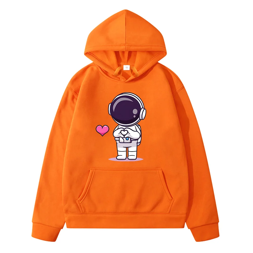 L Love Astronauts Anime Hoodies Harajuku Manga Sweatshirts for Boys/Girls Clothes Printed Graphic Pocket Regular Fit Hoody Tops