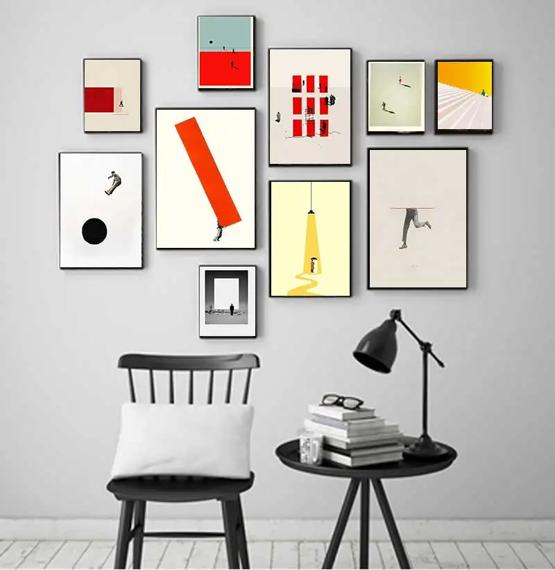 1pc frameless canvas Wall Art , Posters & Impressions Humorous Posture, Color, Modern, Home Decor