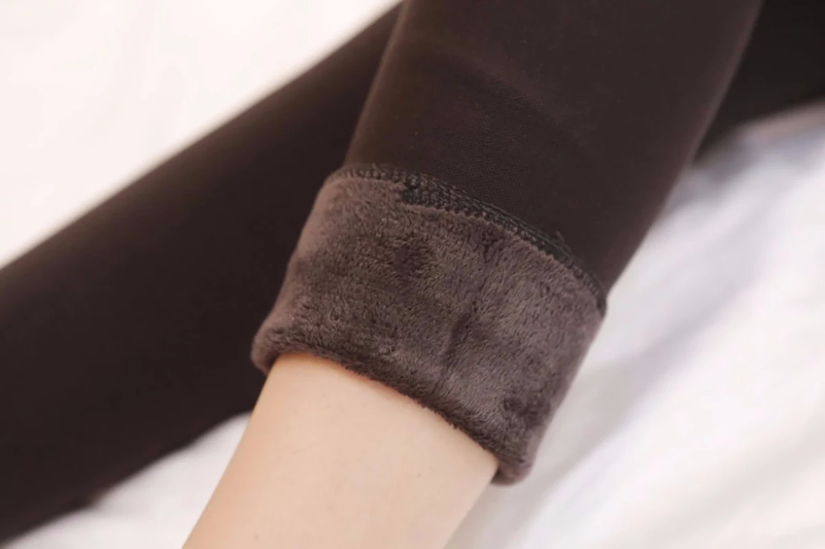 Frauen Herbst Winter Leggings Plus Samt Frauen Leggings Hohe Taille Dicke Samt Hosen Dehnbare Große Größe Warme Leggings 8 Farben – Detail 20