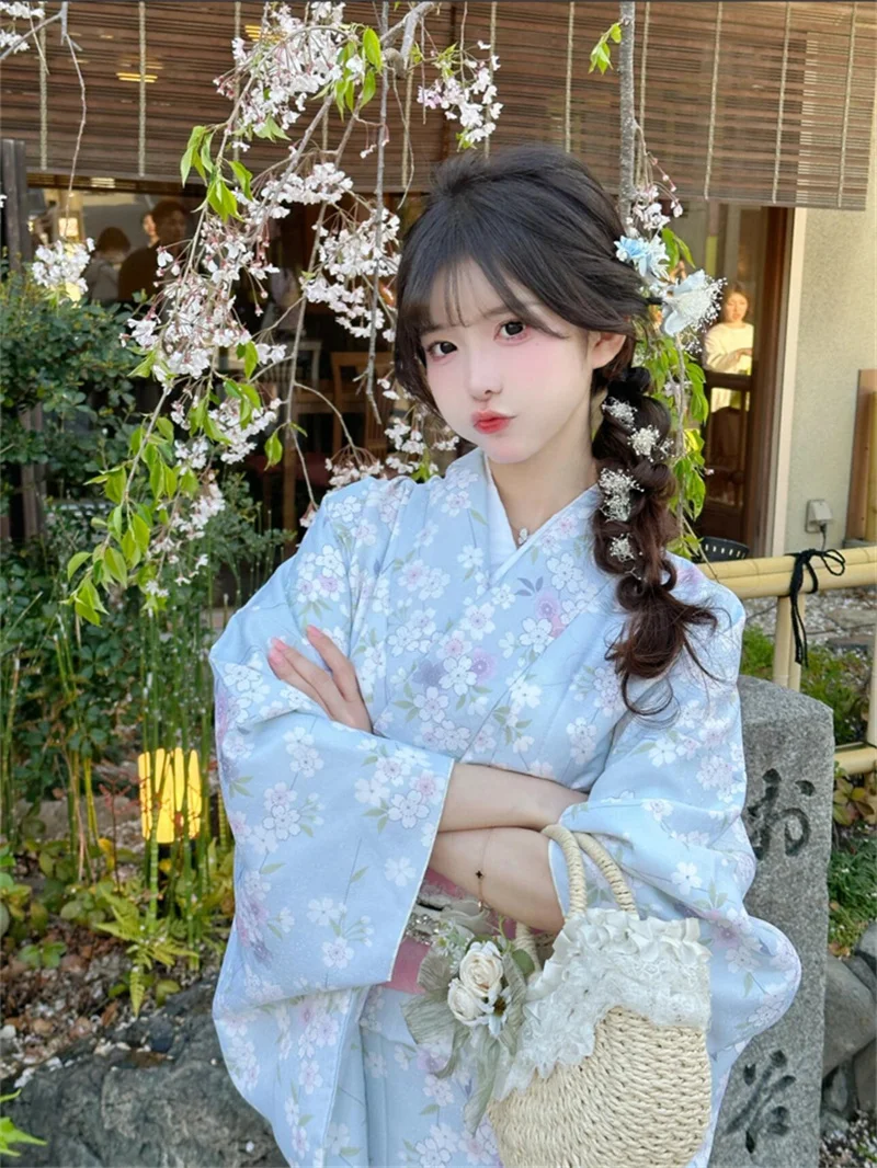 

Traditional Japanese Kimono Sle Batobe Women's New Faion Retro Photoaphy Artistic Portrait Young Girl Polyester Fiber