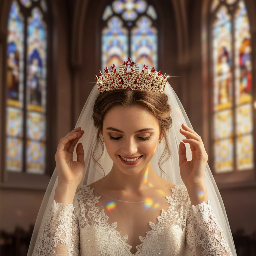 

Baroque Style Bridal Crown Alloy Wedding Hair Accessory Headwear with Sparkly Rhinestone For Masquerade Ball Banquet Cosplay