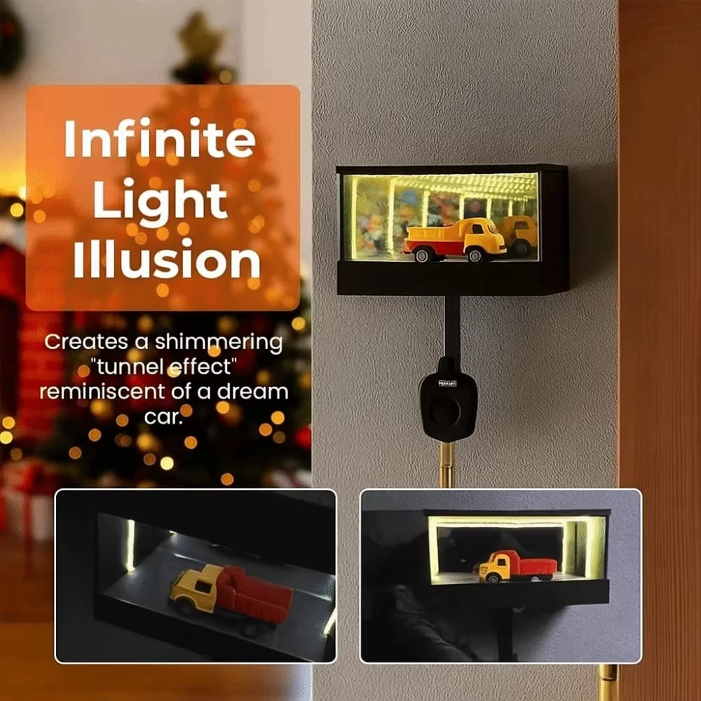 Car Garage Keychain Keychain Organizer with LED Light Car Keychain for Door Apartment Home Office Entryway (Car Not Included)