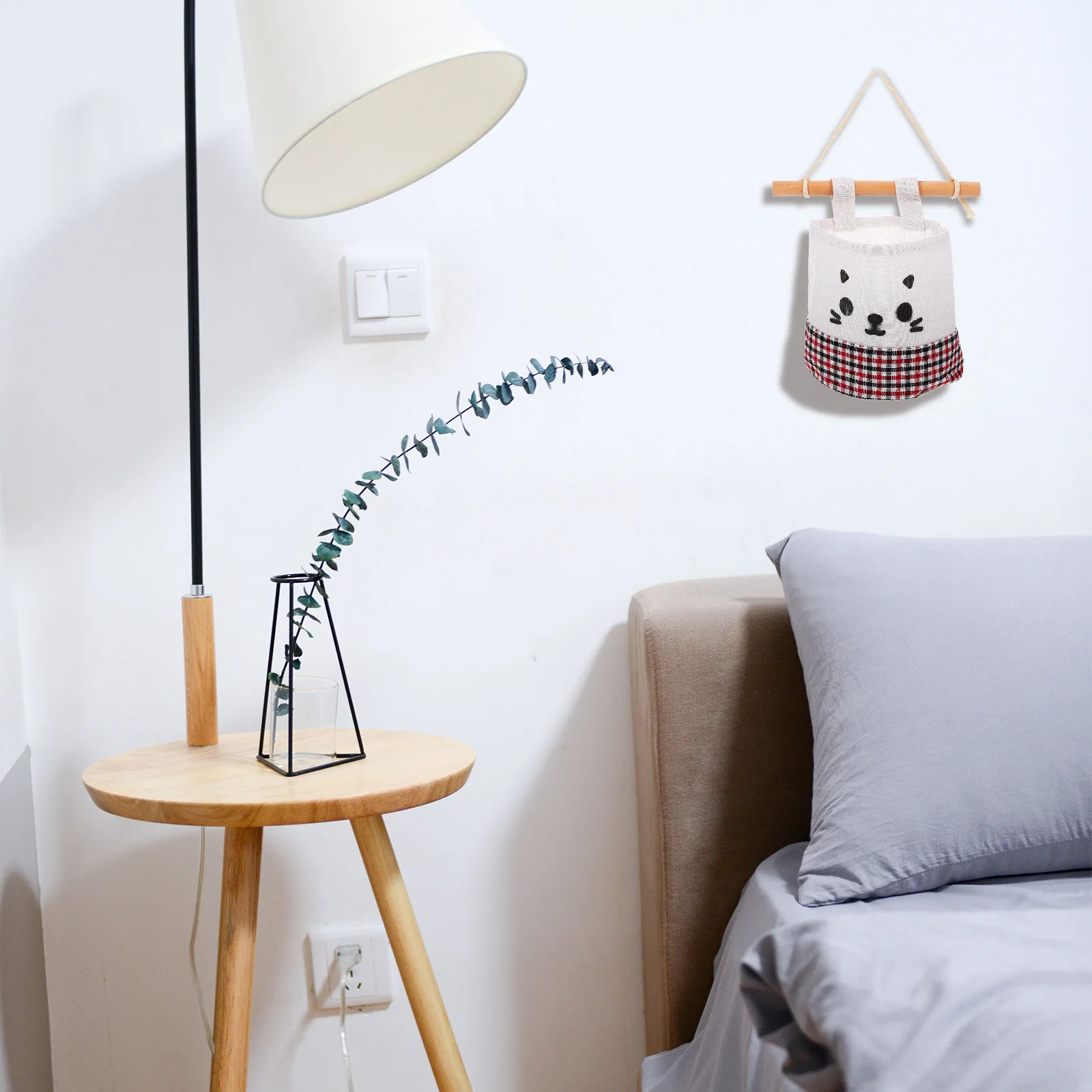 

Hanging Storage Bag Closet ganizer Wall Mount Magazine Pocket Detachable Pockets Remote Glasses Jewelry Mail Keys