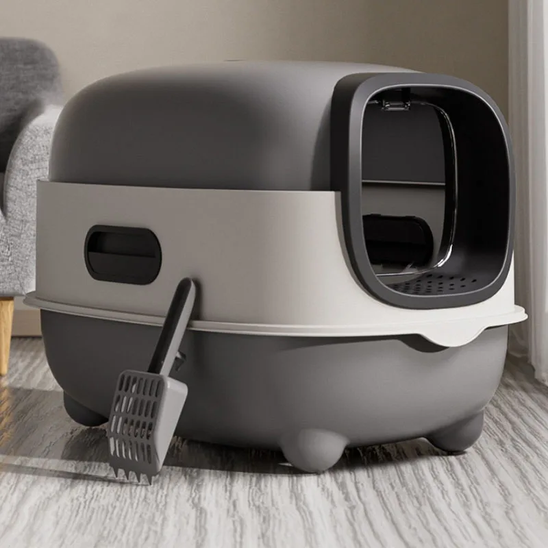 

Large Capacity Cat Litter Box Fully Enclosed Sandbox Pet Anti Splash Toilet Spillproof Deodorant Cat Toilet Removable Cat Bedpan