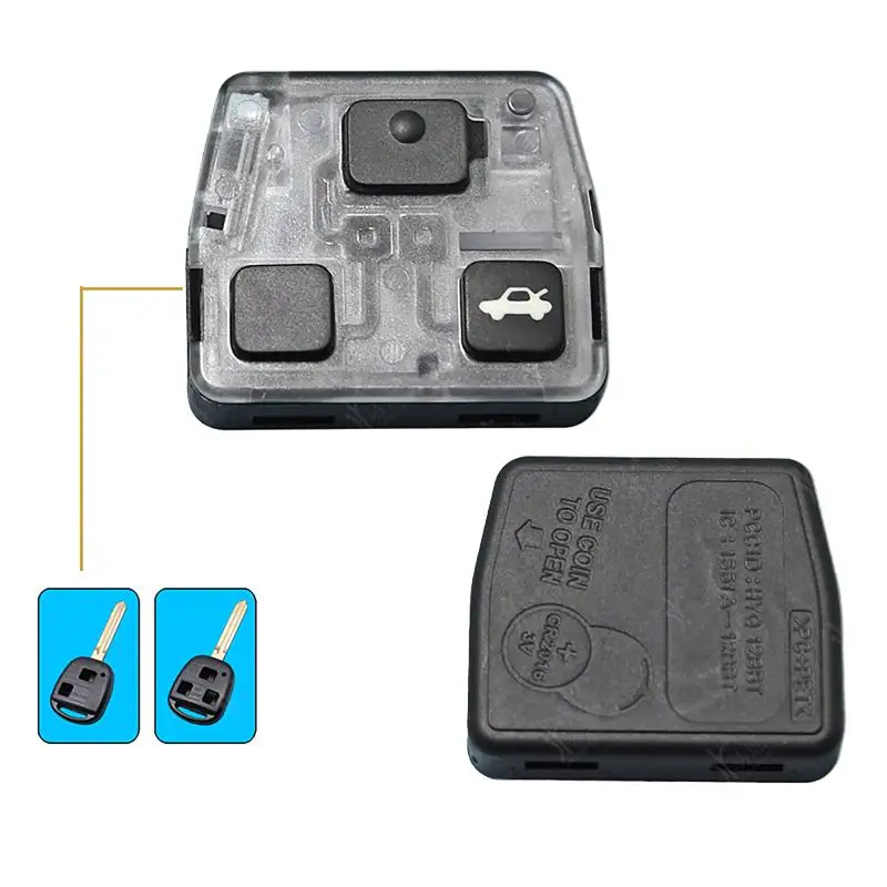 - 1 Pcs Car Remote Key Casing Shell 3 Buttons Remote Interior Case For Corolla RAV4 Avensis Yaris Land Cruiser -
