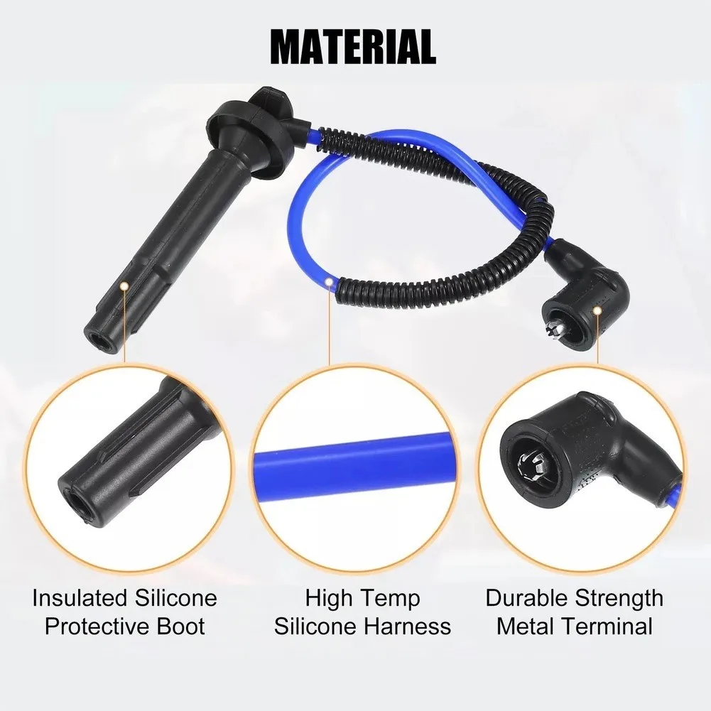 For Engine Maintenance Repair Ignition Coil Wire High Performance Ignition Cables Coil Module Color Coded Installation