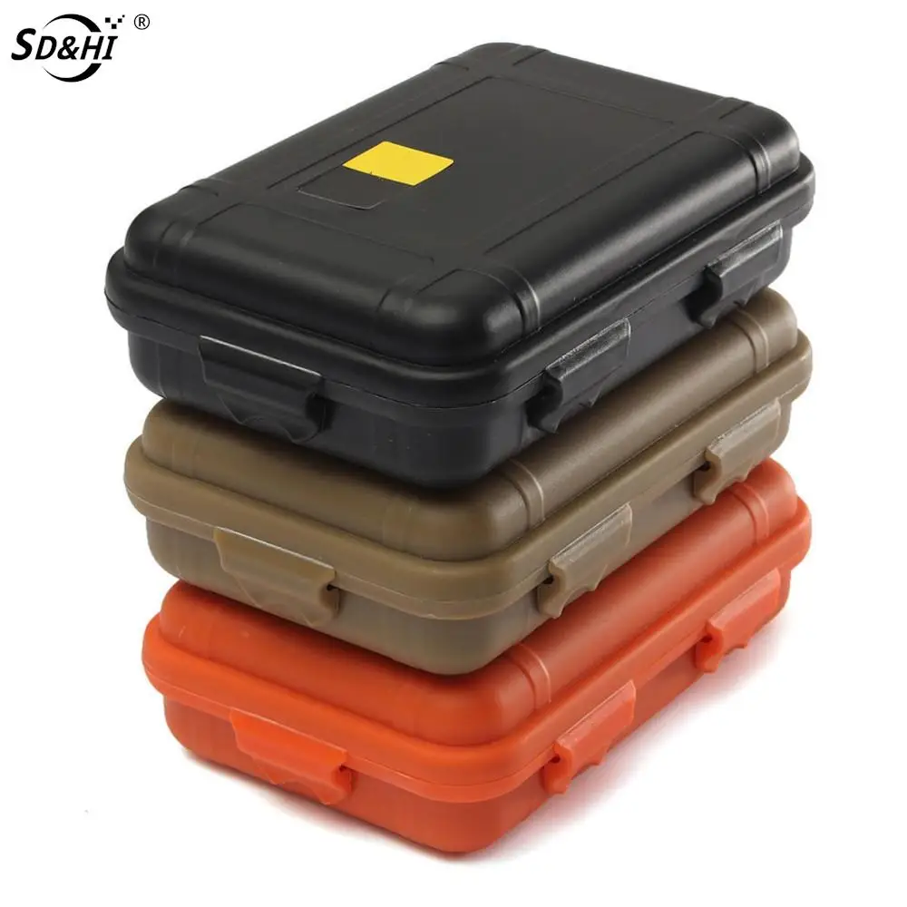 L/S Size Outdoor Plastic Waterproof Sealed Survival Box Dustproof Shockproof EDC Tools Storage Container Case Holder