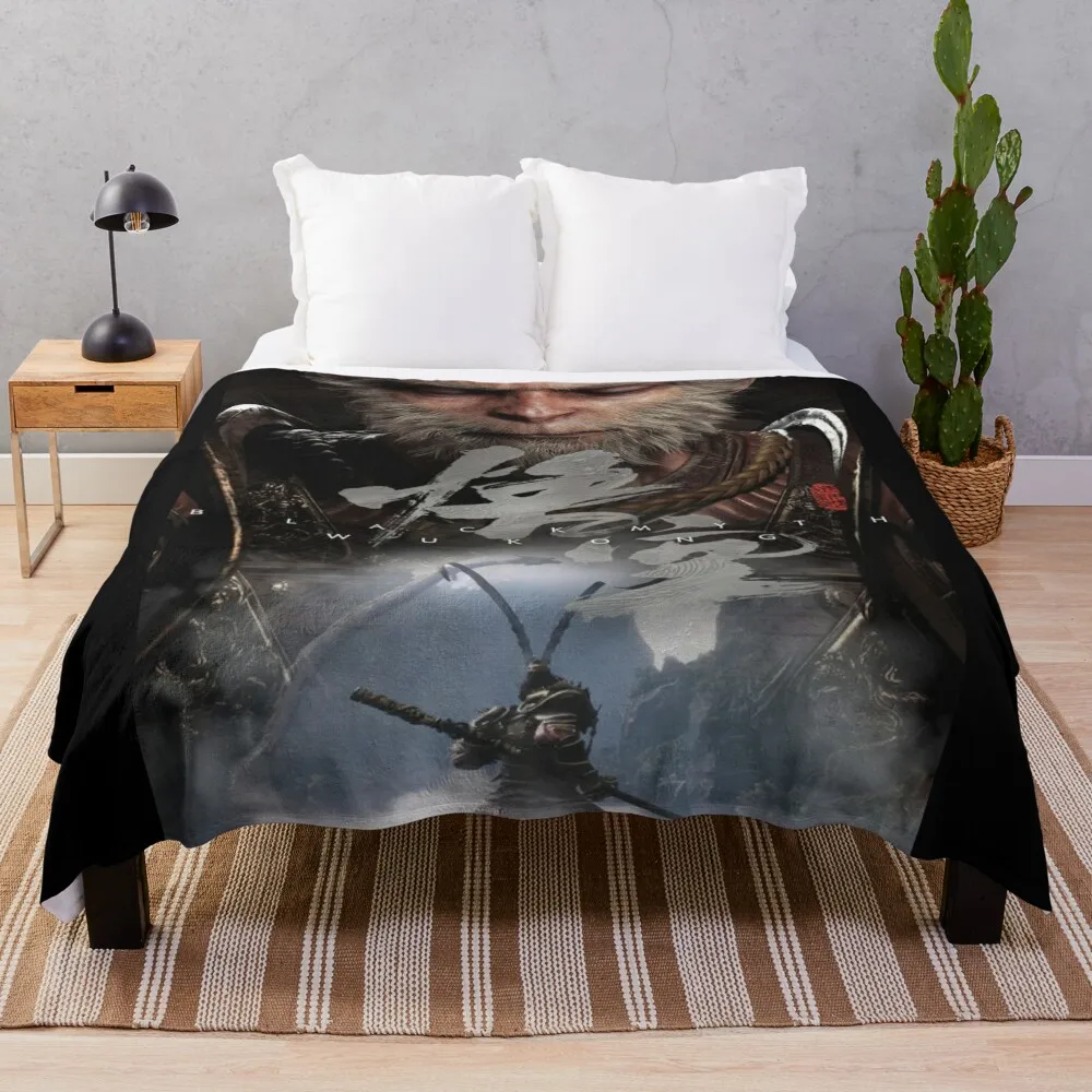 Black Myth Wukong Throw Blanket Weighted Single Blankets