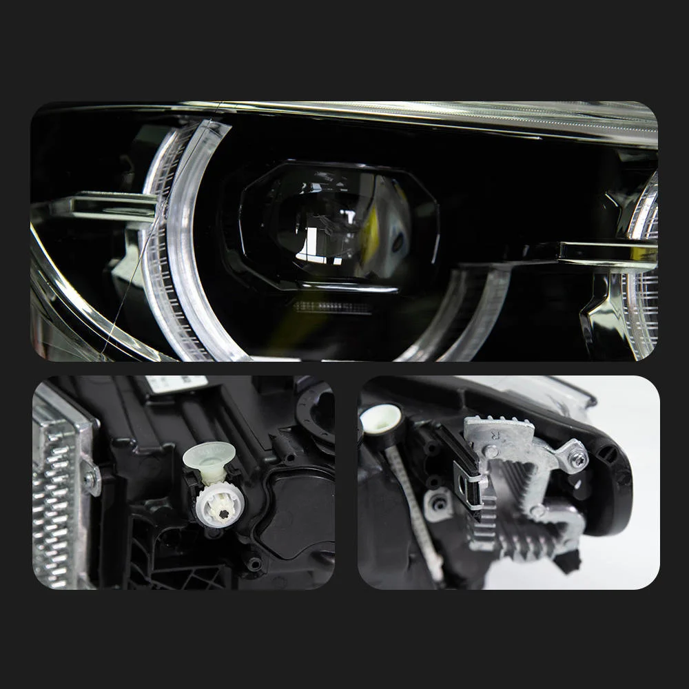 Sewiyolin سيارة LED مجموعة مصابيح أمامية لسيارات BMW F30 F35 2013-2019 ثنائي اللون الضباب DRL الفرامل بدوره مصباح إشارة التوصيل والتشغيل #6