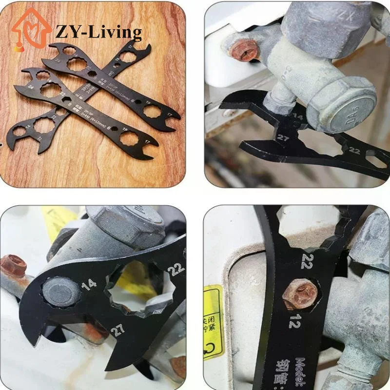 1Pcs Multi-Function Double-End Fixed Wrench Air Conditioner Wrench Open End Wrench Set Ultra-Thin Flat Wrench Tool