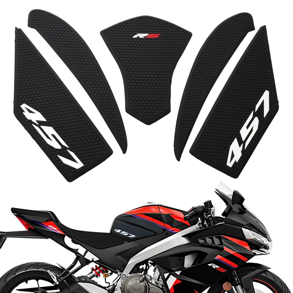 Untuk Aprilia RS 457 2024-2026 Stiker Pelindung Tangki Bahan Bakar Samping Bantalan Pegangan Lutut Traction Pad Cocok untuk Aksesori Sepeda Motor