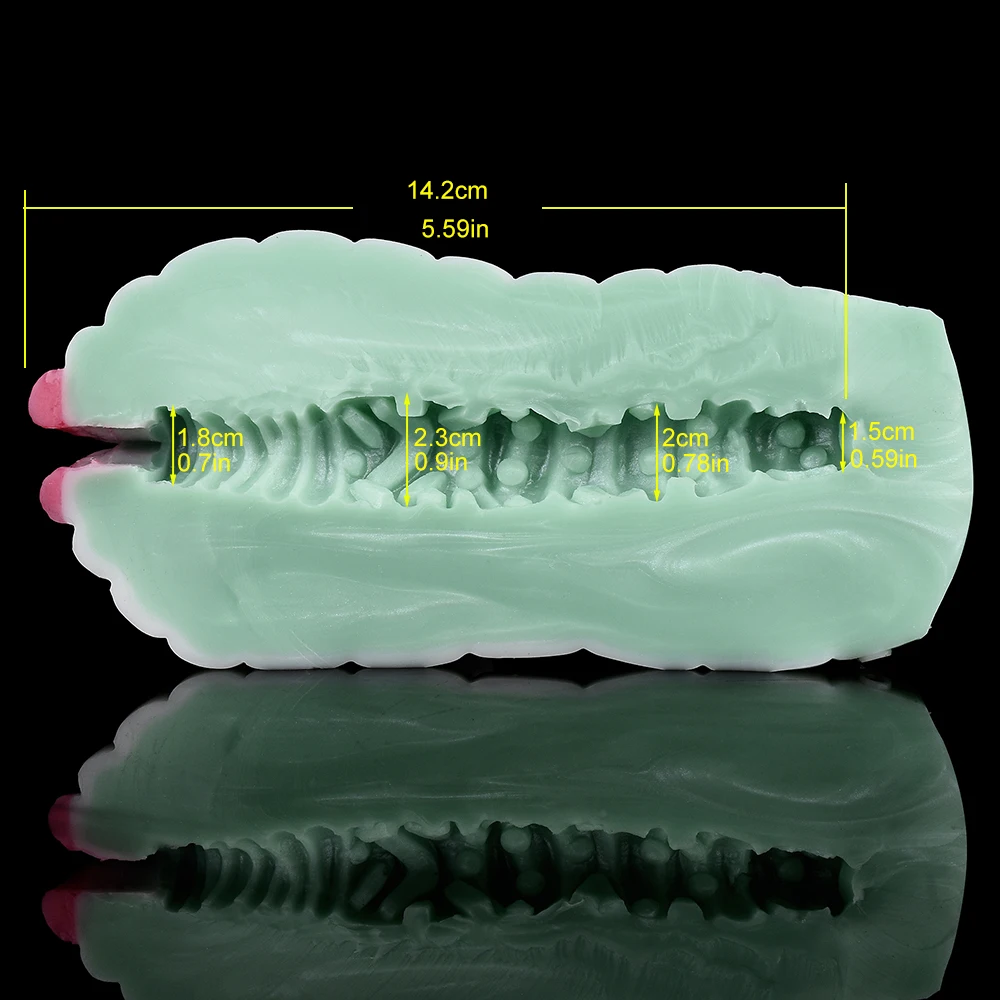 Geeba เครื่องสำเร็จความใคร่ซิลิโคนอ่อนนุ่มงูเขียวแฟนตาซีสำหรับผู้ชายเครื่องสั่นอวัยวะเพศชายช่องคลอดที่สมจริงกระเป๋าช่องคลอดออกกำลังกายหีเซ็กซ์ทอยผู้ใหญ่