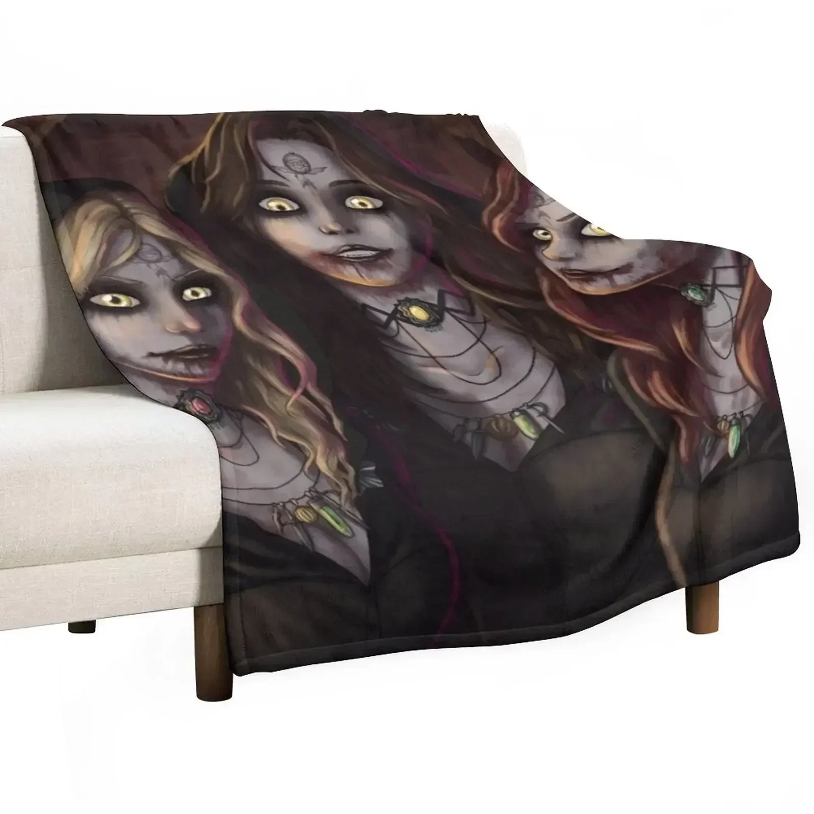 Dimitrescu Daughters Throw Blanket Decorative Sofa Giant Sofa Thermal Soft Big Fashion Sofas Summer Beddings Blankets