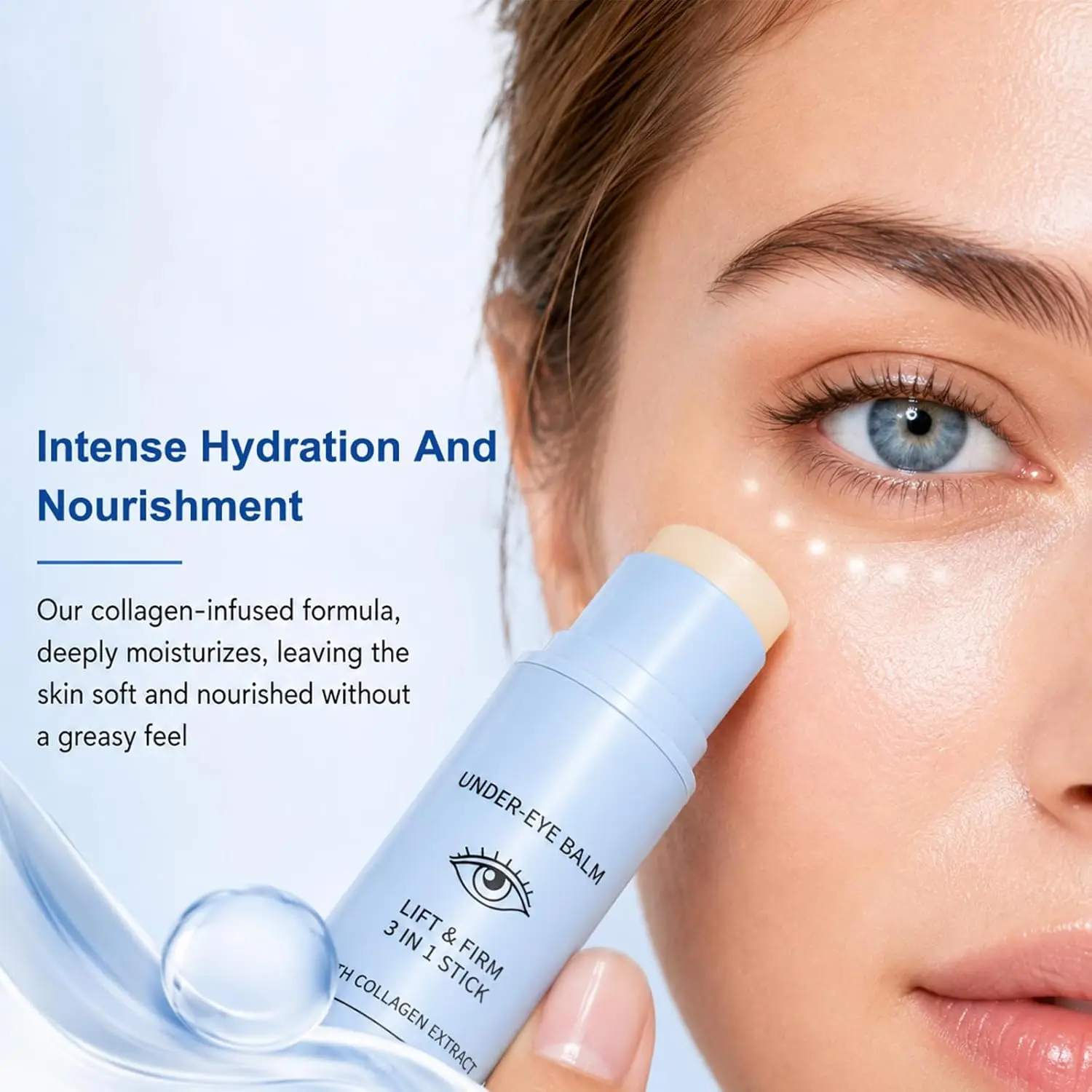 Under Eye Balm Stick Lift & Firm Multi Balm Stick for Dark Circles & Puffiness, Fine Lines with Collagen Extract Gifts for Women
