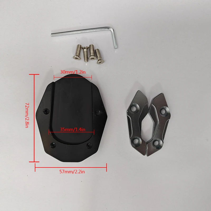 العالمي للدراجات النارية الجانب حامل غطاء دراجة القدم تمديد مسنده المضادة للانزلاق الموسع قاعدة منصات لياماها Nmax هوندا PCX