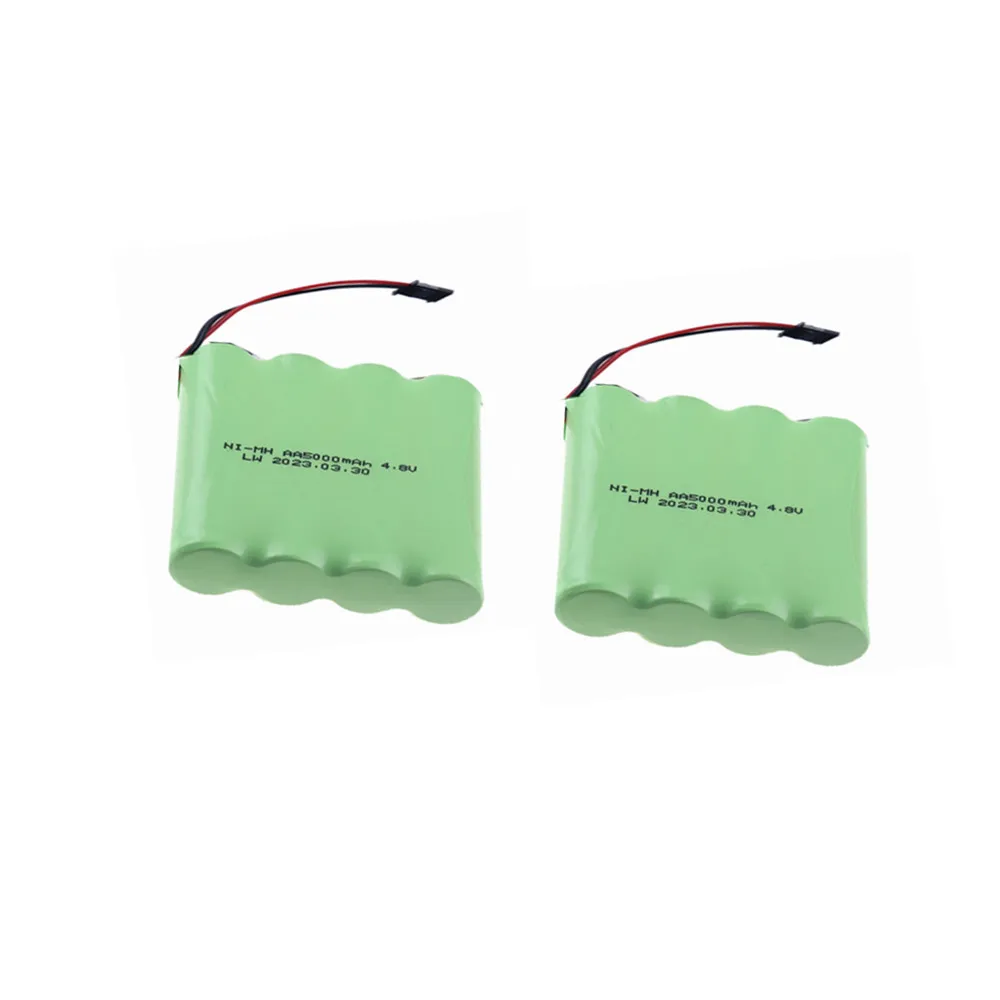 4.8V 5000mah NiMH Battery SM Plug and Charger For Rc toys Cars Tanks Robots Boats Guns Ni-MH AA 4.8 v Battery Pack toy accessory