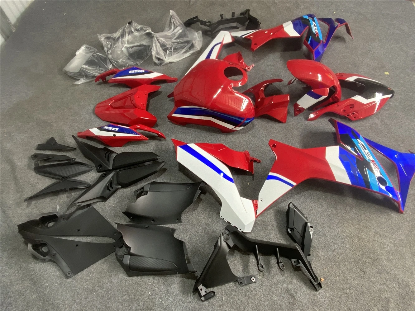 Motorcycle fairing Kit fits the CBR650R 2019 2020 2021 2022 2023 CBR650 19 2021 22 23 Body fairing Blue Red White