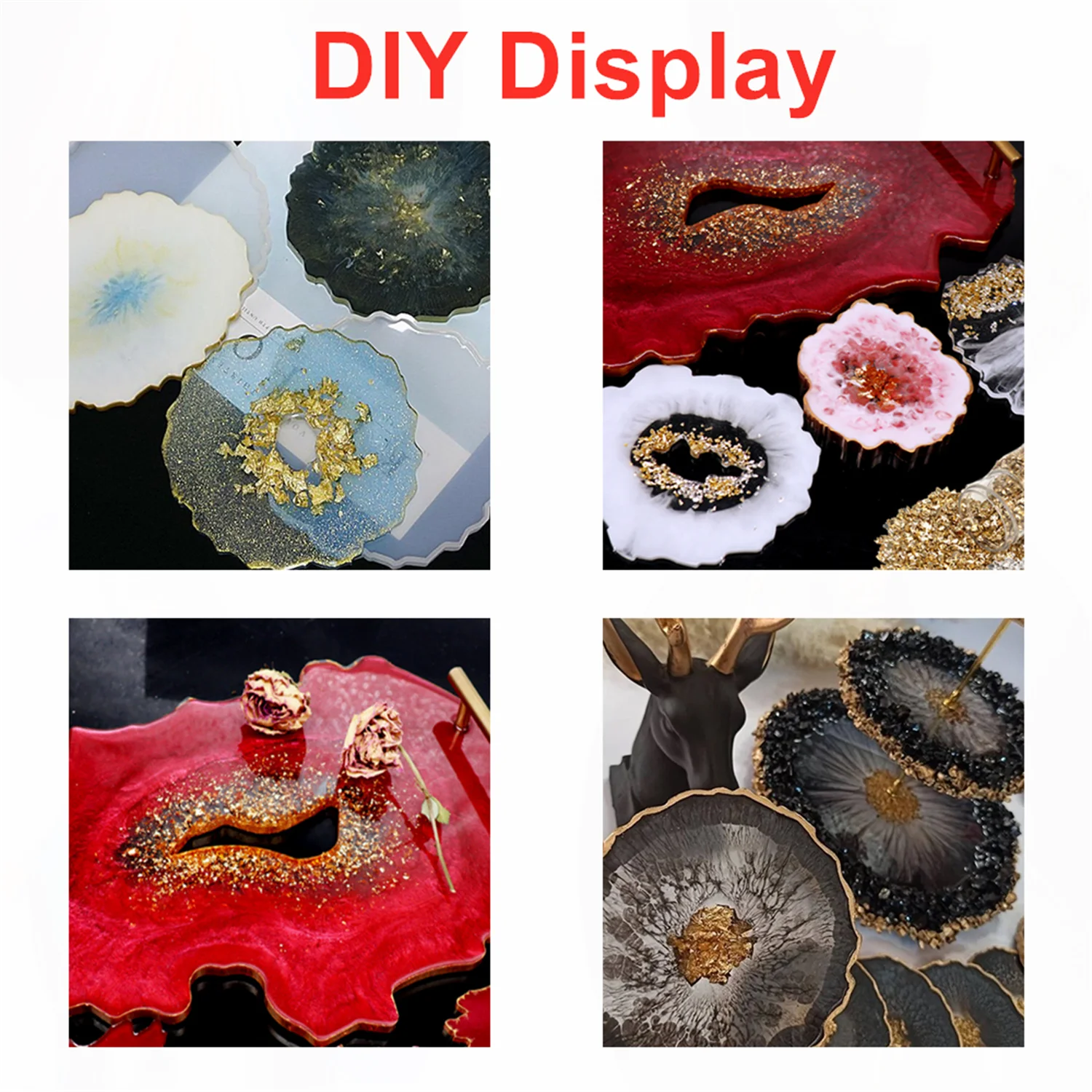 45g/Box Crushed Glass Stones Resin Filling Irregular Broken Stone For Diy Epoxy Resin Mold Crafts Nail Art Decoration Material