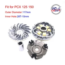 Variator Kit for Honda PCX125 WW125 PCX 125 PCX150 WW150 PCX 150 Front Primary Variator Clutch Movable /Face Drive Complete