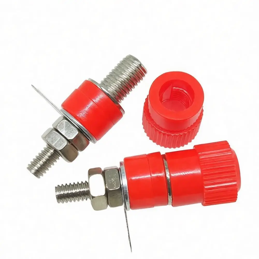 Electrical Terminal Gold Plated Pure Copper Binding Post For Inverter Welder JS333 JS555 M6 M8 High Amps Connector
